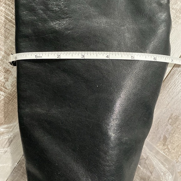 Vince Camuto leather knee high campus riding boots size 9 lace up edgy - Picture 13 of 13